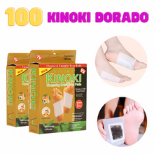 Cargar imagen en el visor de la galería, 100 Parches Dorados Para Pies Desintoxicantes Kinoki OnlyShop Mexico
