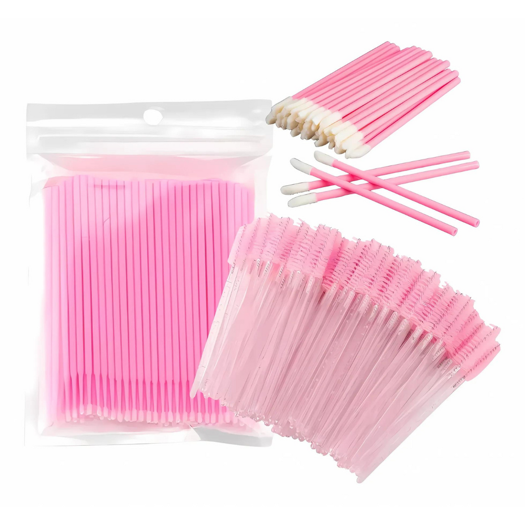 100 Microbrush + 50 Lip Brush + 50 Cepillos Para Pestañas OnlyShop Mexico