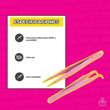 Cargar imagen en el visor de la galería, 2 Piezas De Pinzas Para Extensiones Pestañas Postizas Mink OnlyShop Mexico
