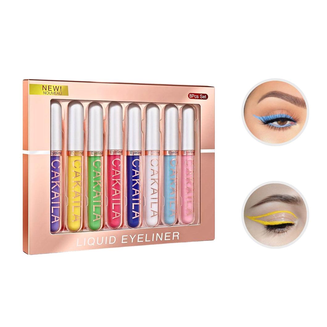 Set Delineadores De Ojos Líquido 8pcs Mate Colores Onlyshop Mexico